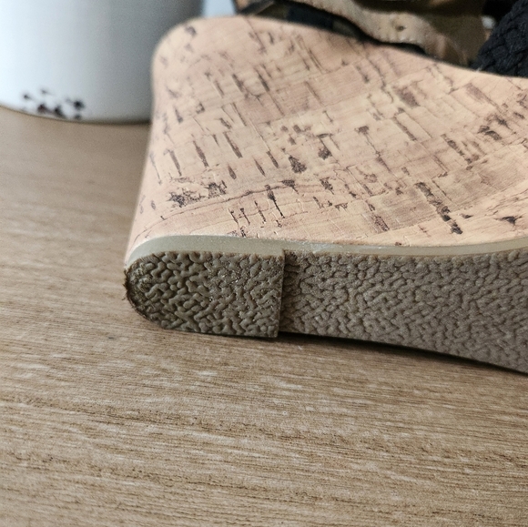 Sonoma Taffy Women's Black Woven Wedge Platform Sandals Size 8.5 - Picture 8 of 10